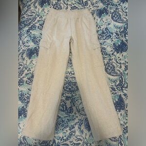 Aritzia Cozy Fleece Mega Cargo™ Sweatpant XS - Heather Cloud White